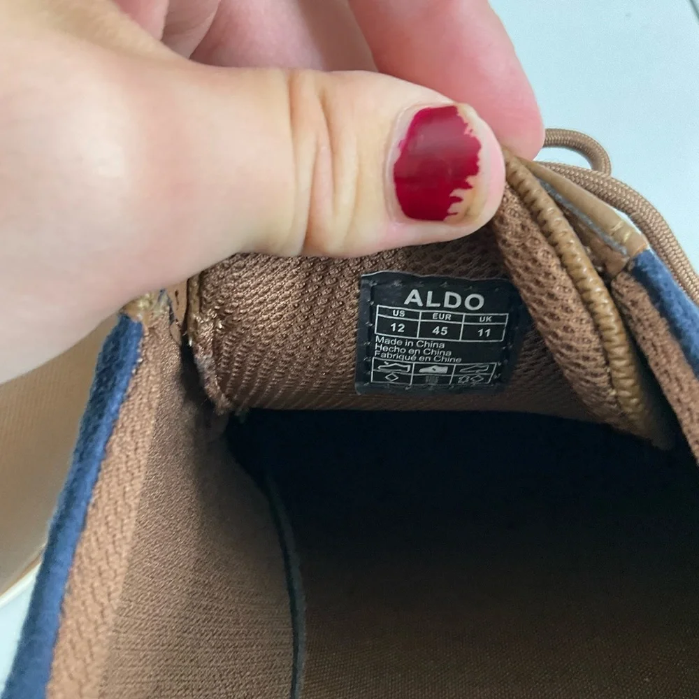 Aldo Mens Brown Lace Up Casual‎ Derby Shoes Size 12